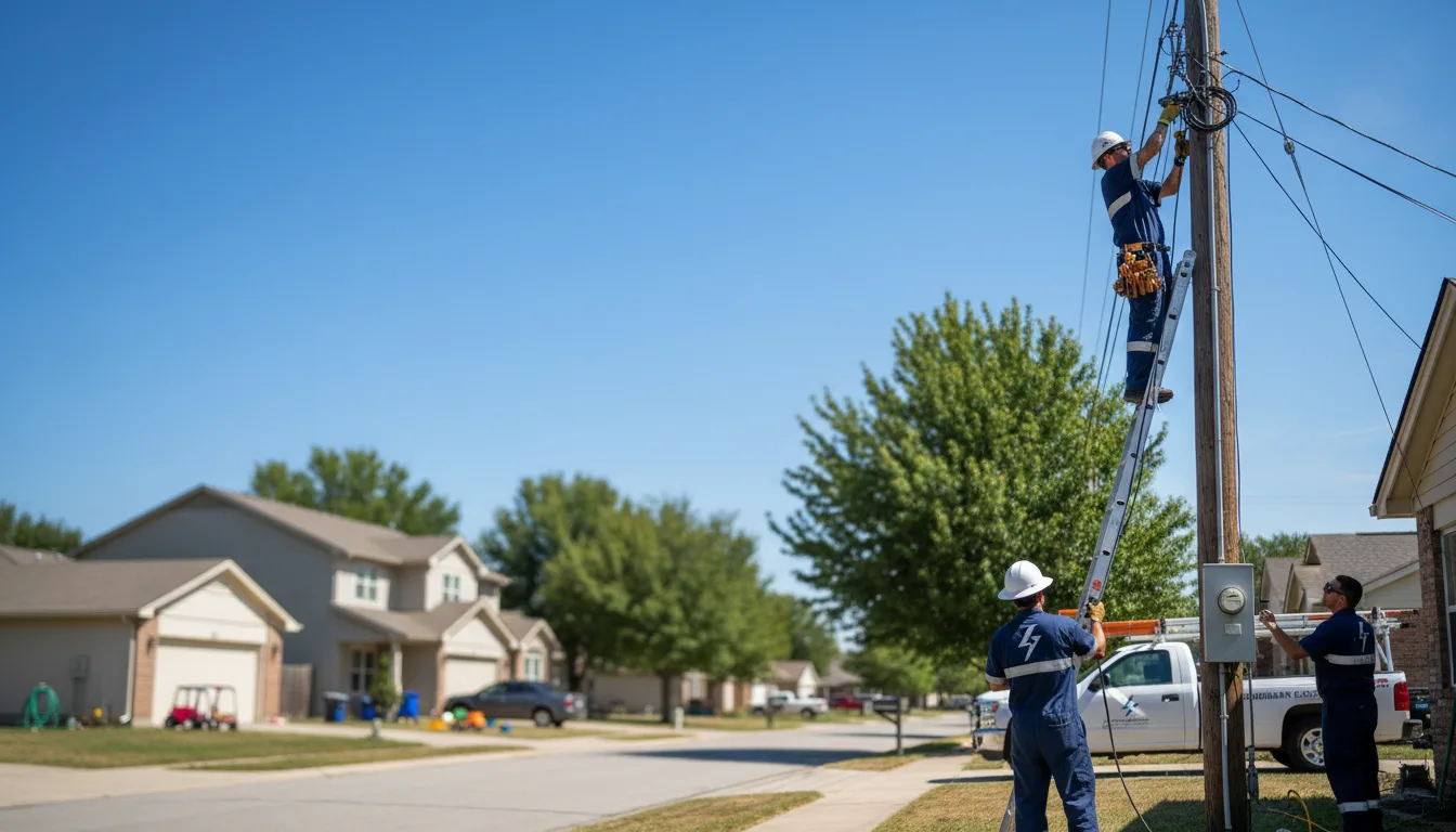 Residential electrician providing installation services in Lyndon Station, WI